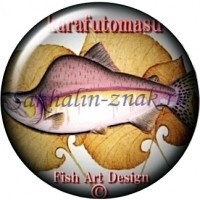 Значок Karafutomasu. Fish art Design