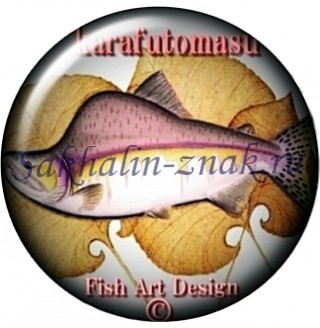 Значок Karafutomasu. Fish art Design